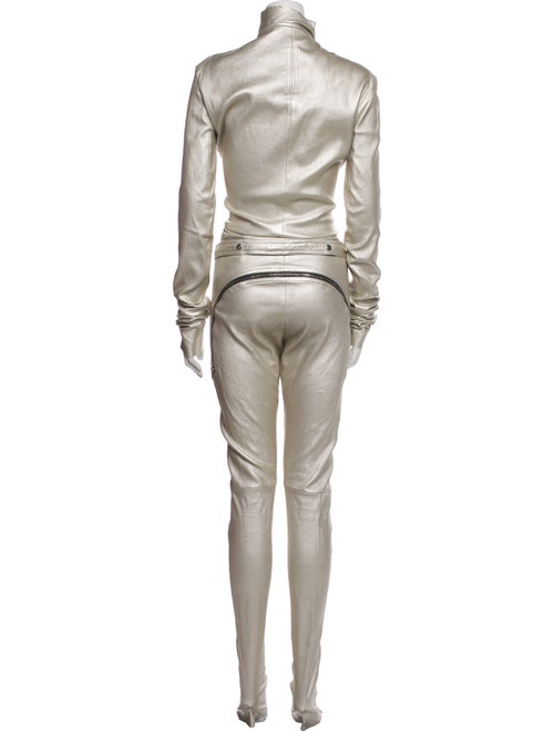 Rick Owens Lamb Leather Turtleneck Jumpsuit