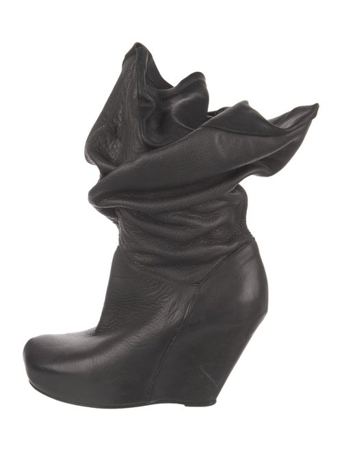 Rick Owens Leather Lace-Up Boots