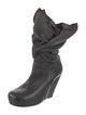 Rick Owens Leather Lace-Up Boots