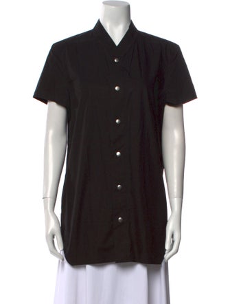 Rick Owens Short Sleeve Button-Up Top