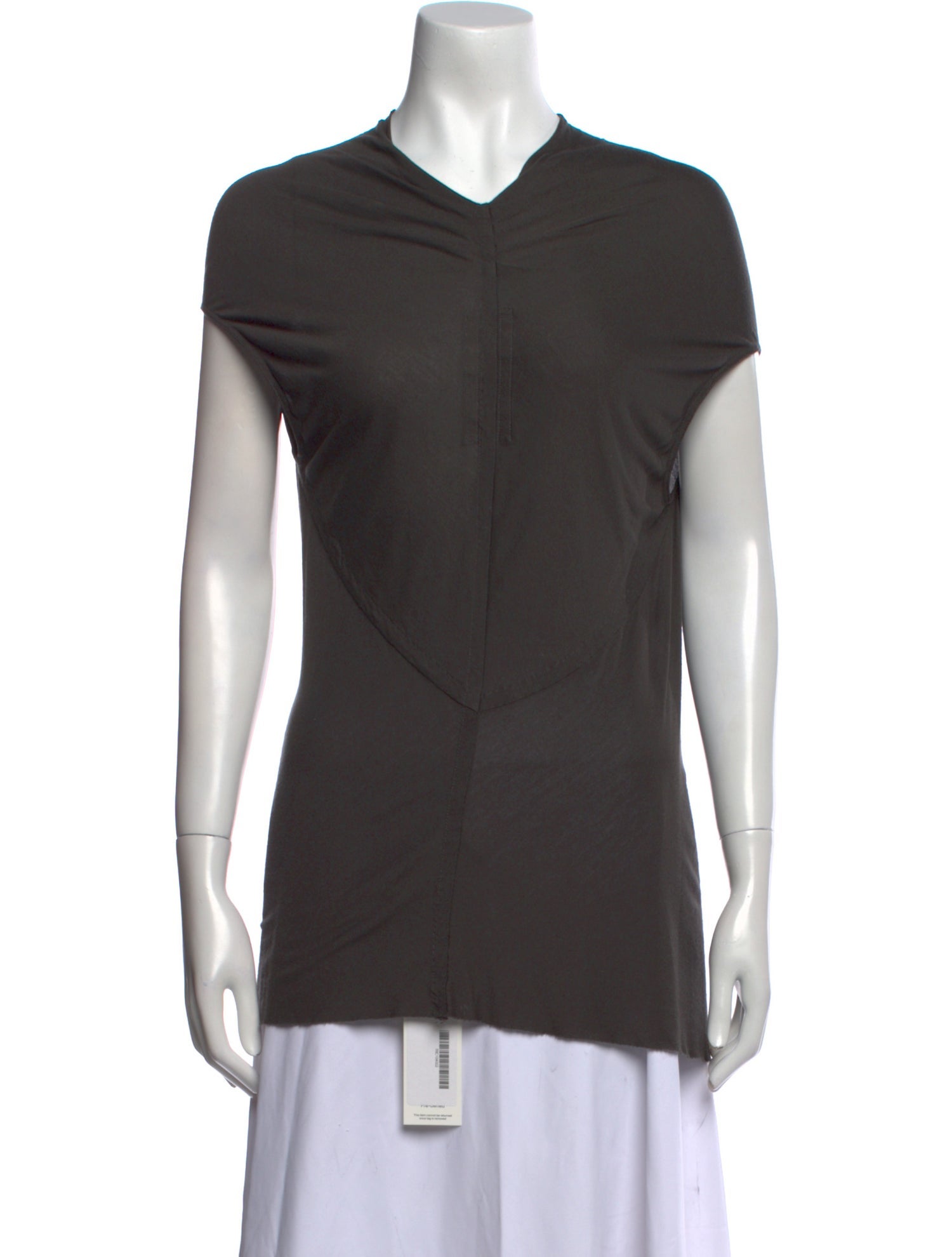 Rick Owens V-Neck Short Sleeve Top