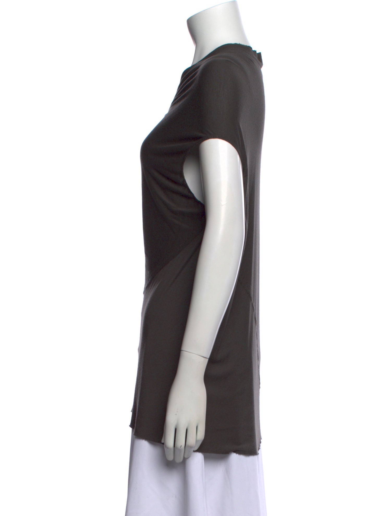 Rick Owens V-Neck Short Sleeve Top