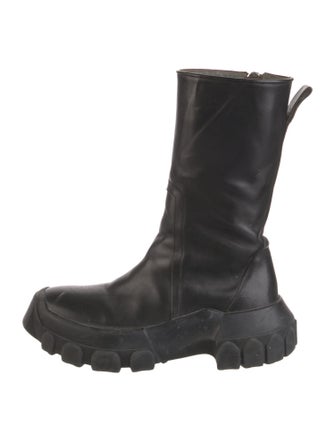 Rick Owens Leather Rain Boots