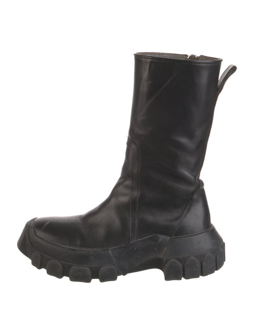 Rick Owens Leather Rain Boots