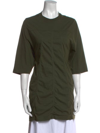 Rick Owens Crew Neck Three-Quarter Sleeve Tunic