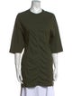 Rick Owens Crew Neck Three-Quarter Sleeve Tunic