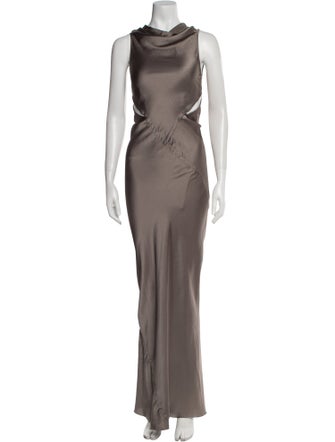 Rick Owens Cowl Neck Long Dress