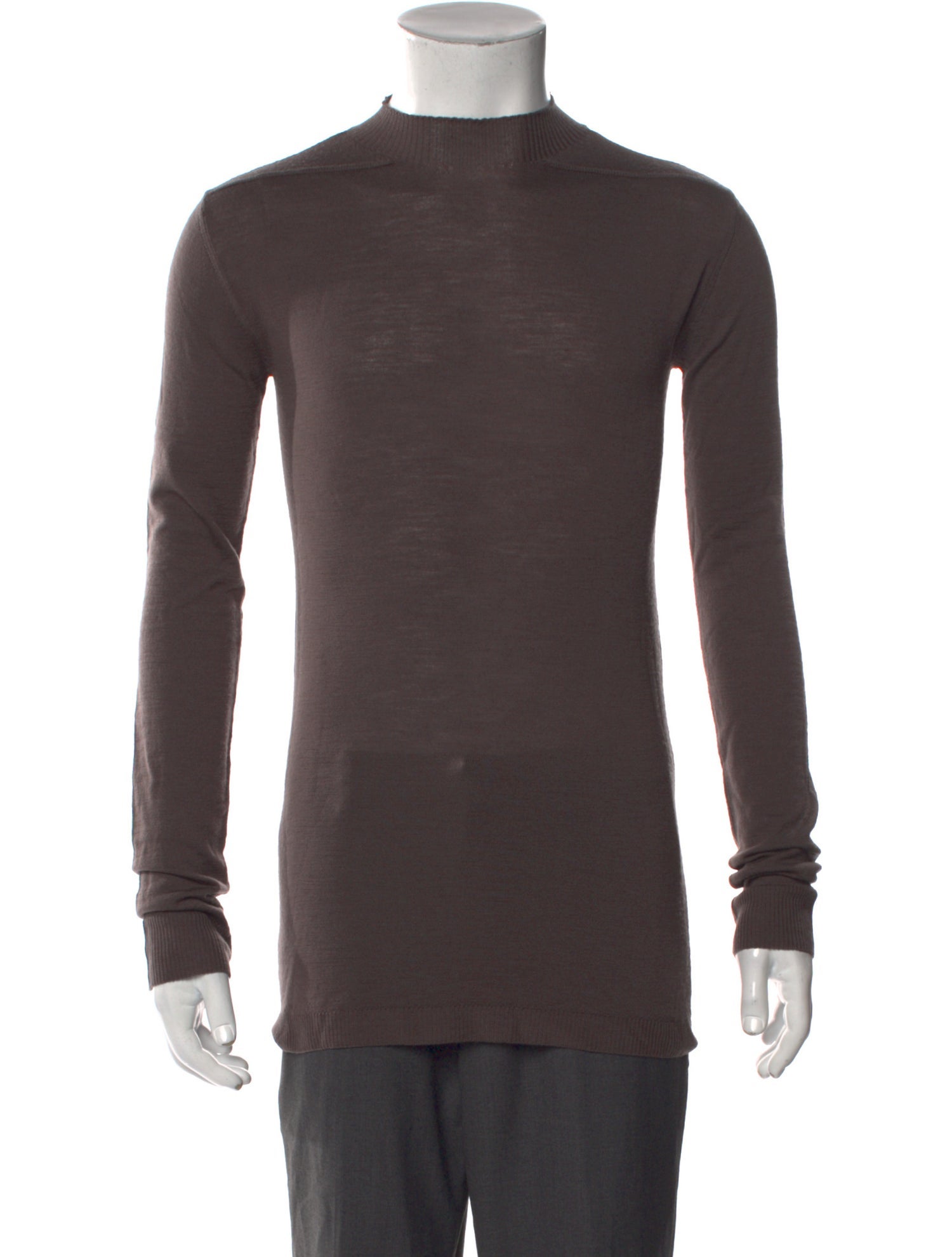 Rick Owens Merino Wool Turtleneck Pullover