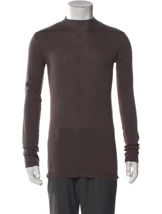 Rick Owens Merino Wool Turtleneck Pullover