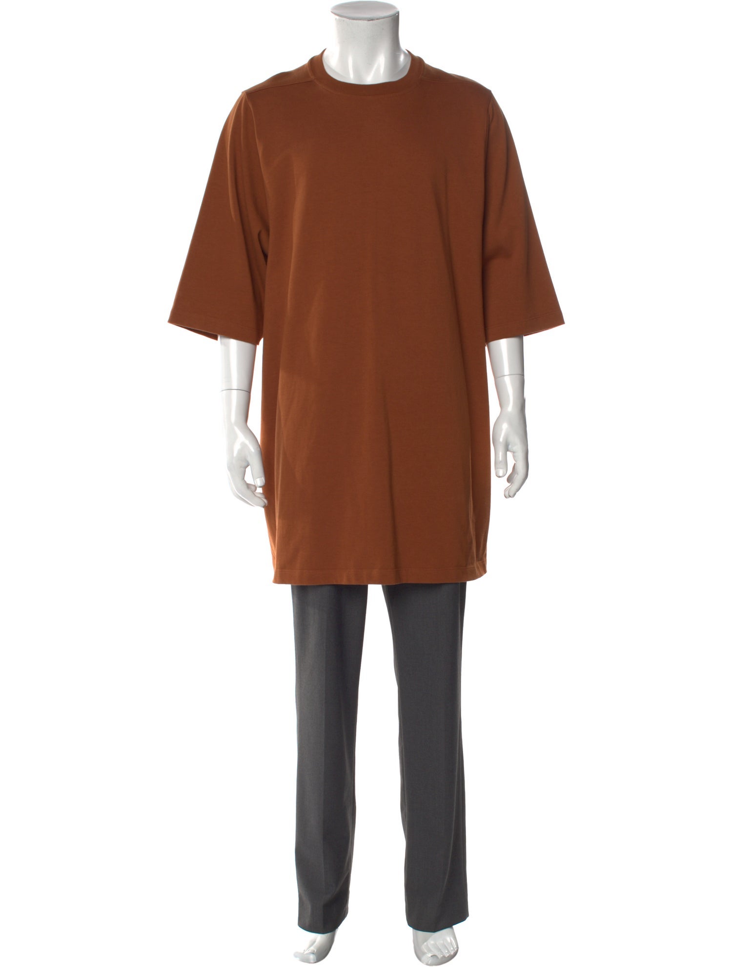 Rick Owens Crew Neck Three-Quarter Sleeve T-Shirt