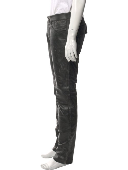 Rick Owens Calf Leather Moto Pants