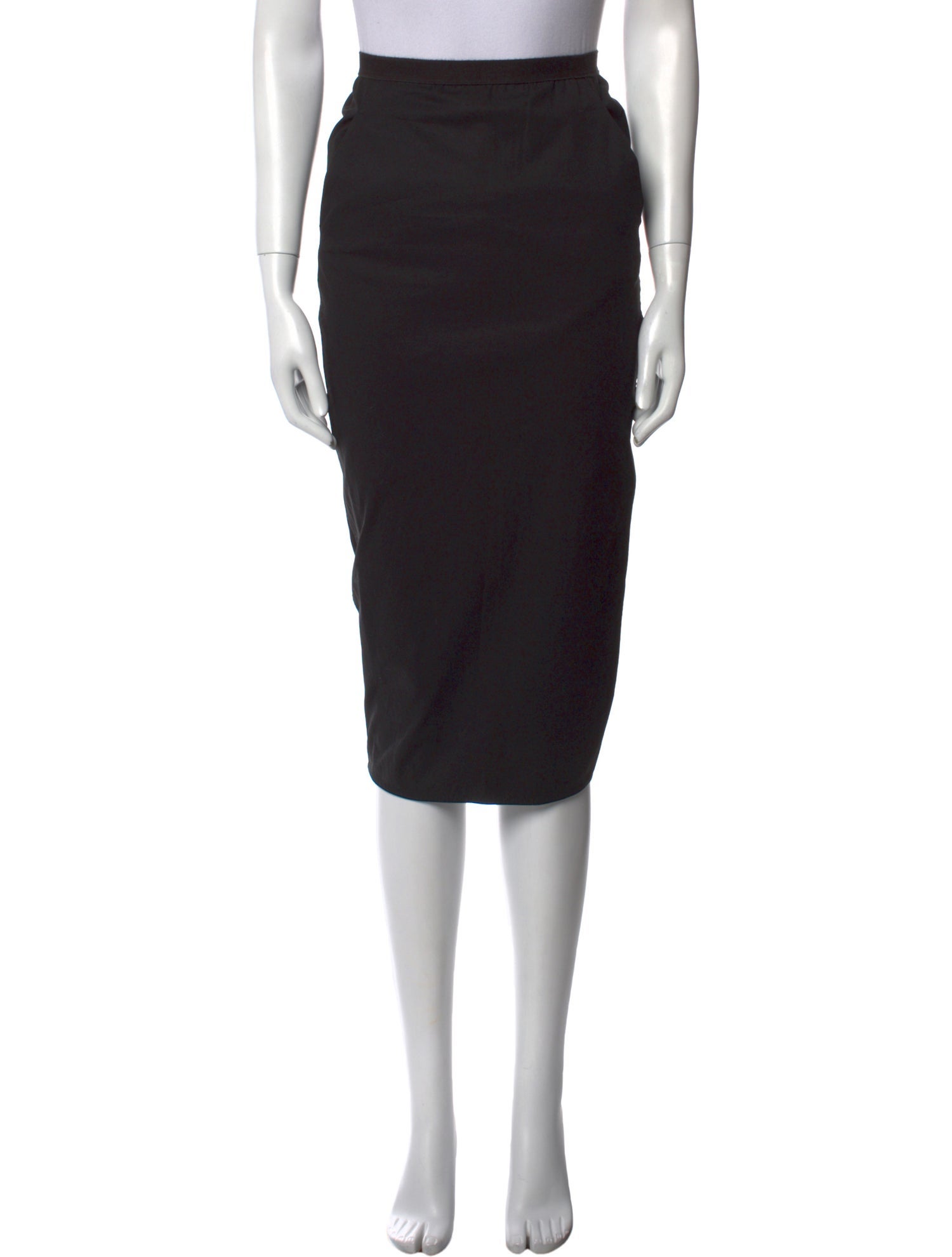 Rick Owens Raw-Edge Trim Knee-Length Skirt