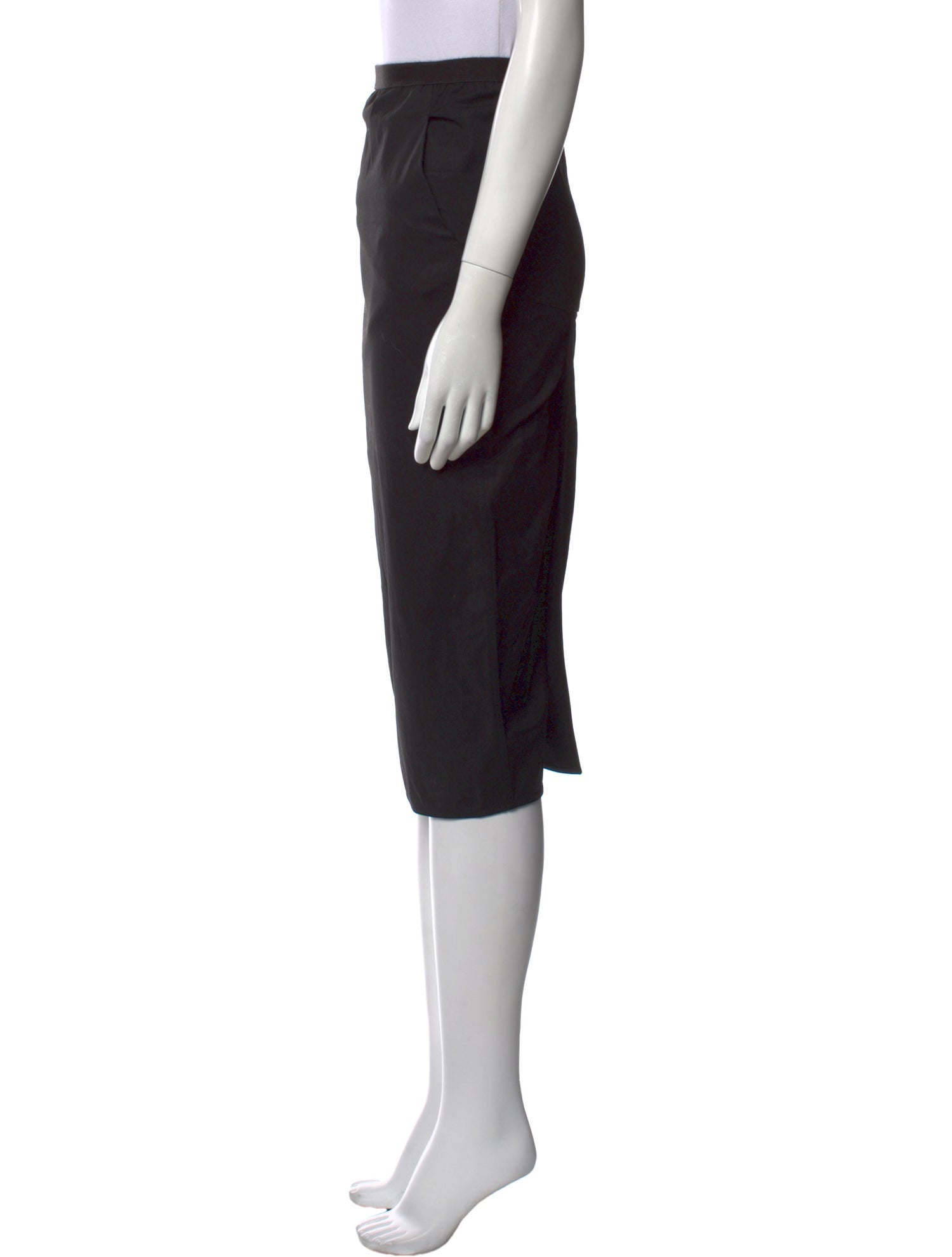 Rick Owens Raw-Edge Trim Knee-Length Skirt