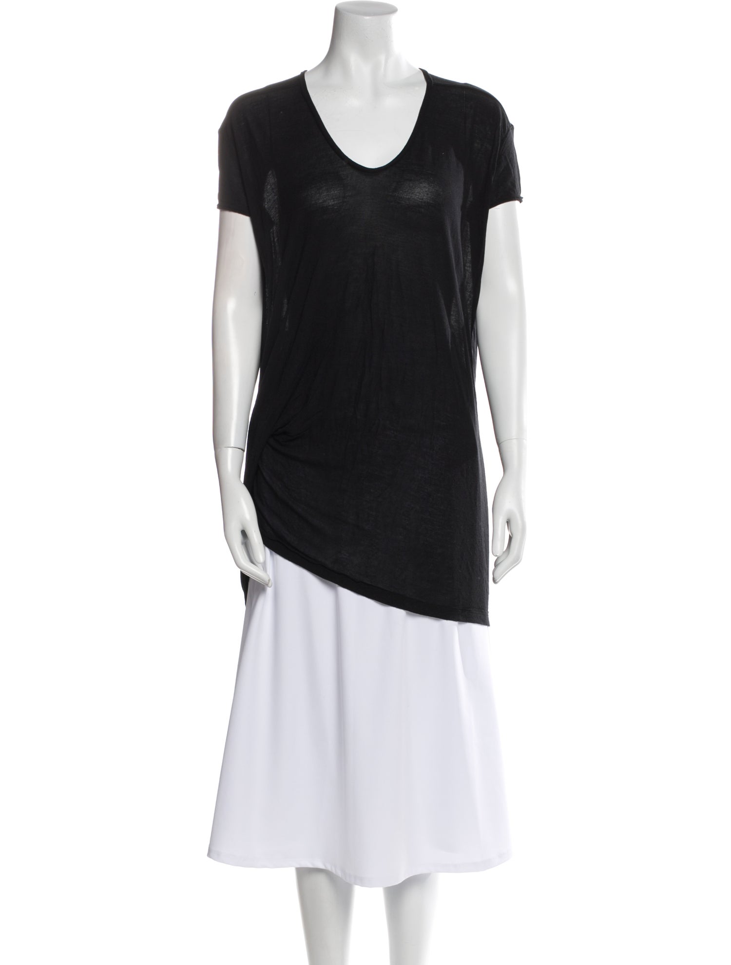 Rick Owens Scoop Neck Short Sleeve T-Shirt