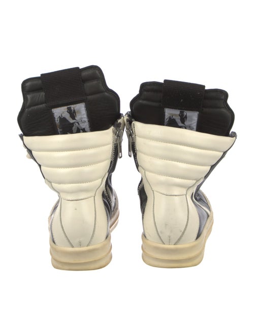 Rick Owens Leather Colorblock Pattern Sneakers