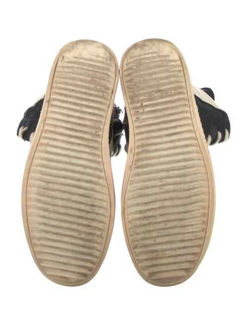 Rick Owens Leather Colorblock Pattern Sneakers