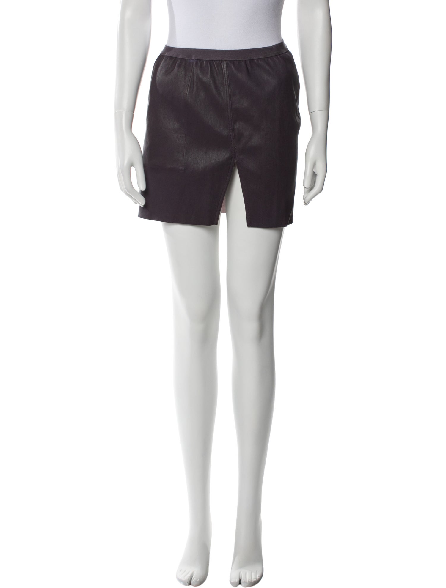 Rick Owens Lamb Leather Mini Skirt