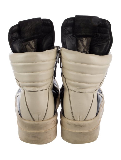 Rick Owens Drkshdw Leather Colorblock Pattern Sneakers
