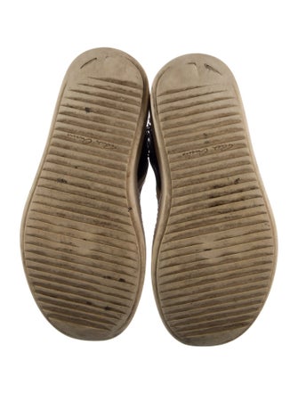 Rick Owens Drkshdw Leather Colorblock Pattern Sneakers