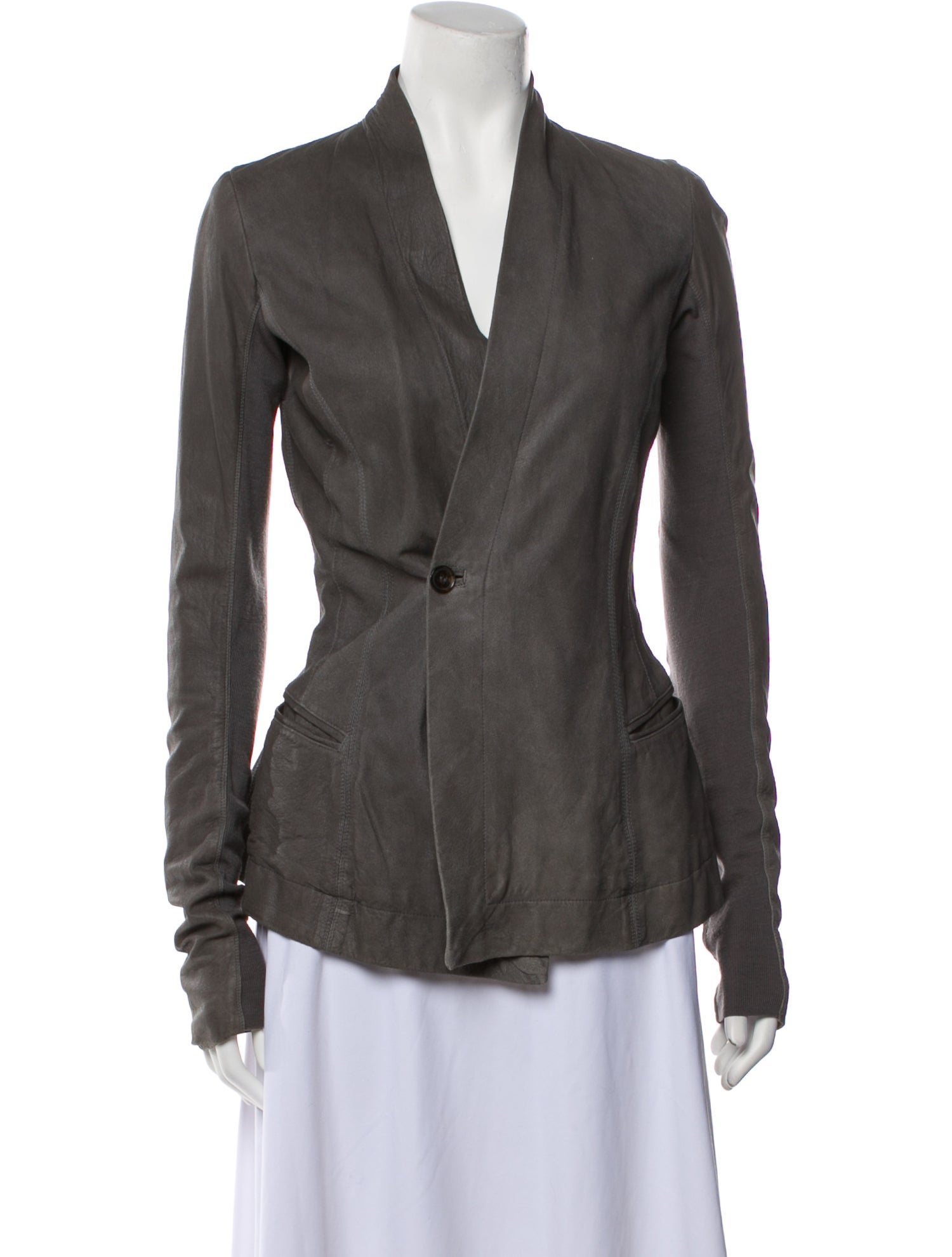 Rick Owens Late 2000's - Early 2010's Leather Biker Jacket