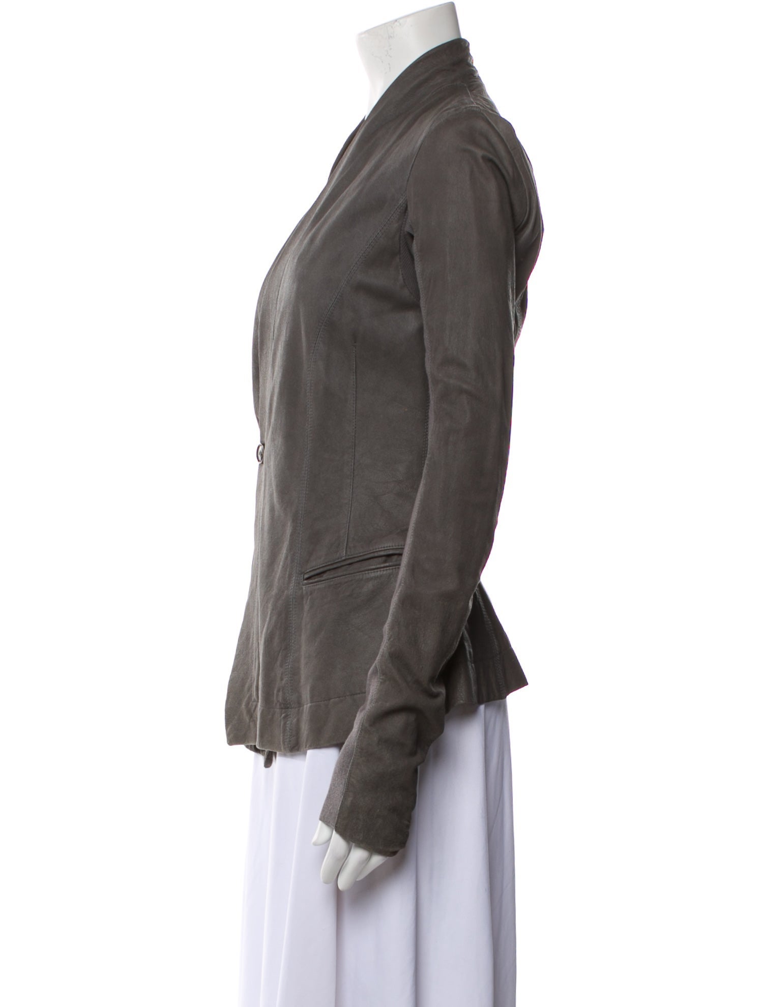 Rick Owens Late 2000's - Early 2010's Leather Biker Jacket