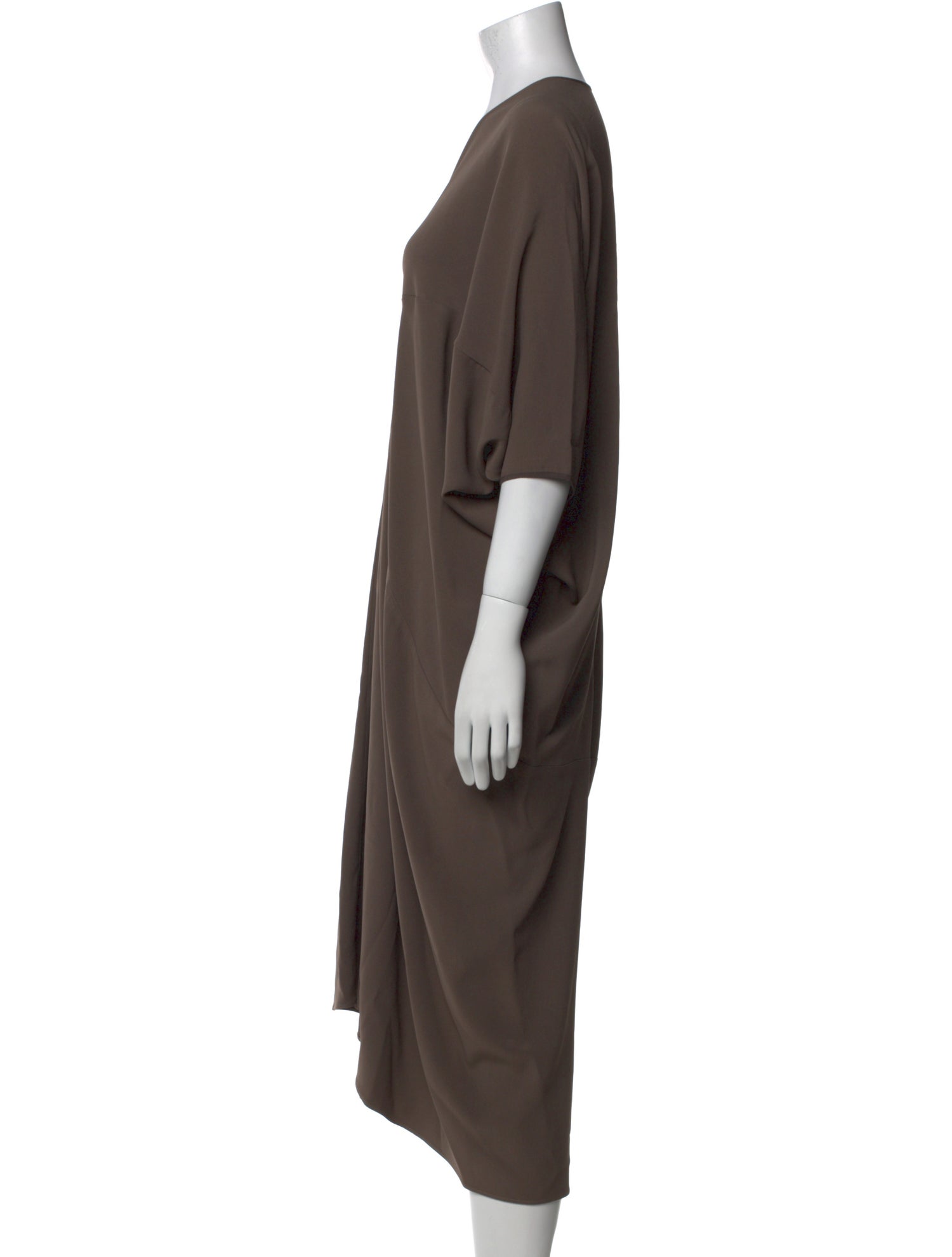 Rick Owens V-Neck Midi Length Dress