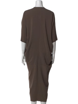 Rick Owens V-Neck Midi Length Dress