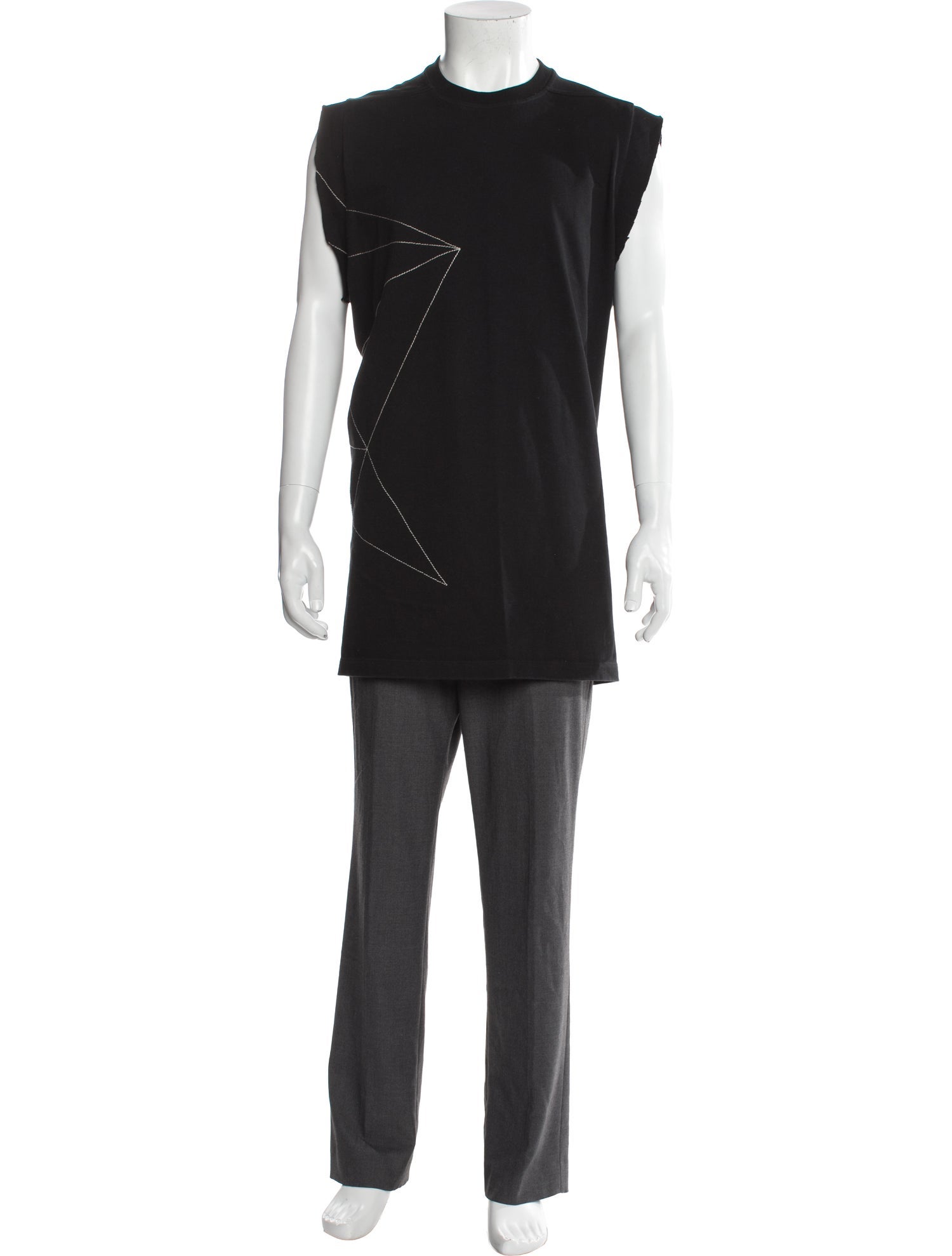 Rick Owens Crew Neck Sleeveless T-Shirt