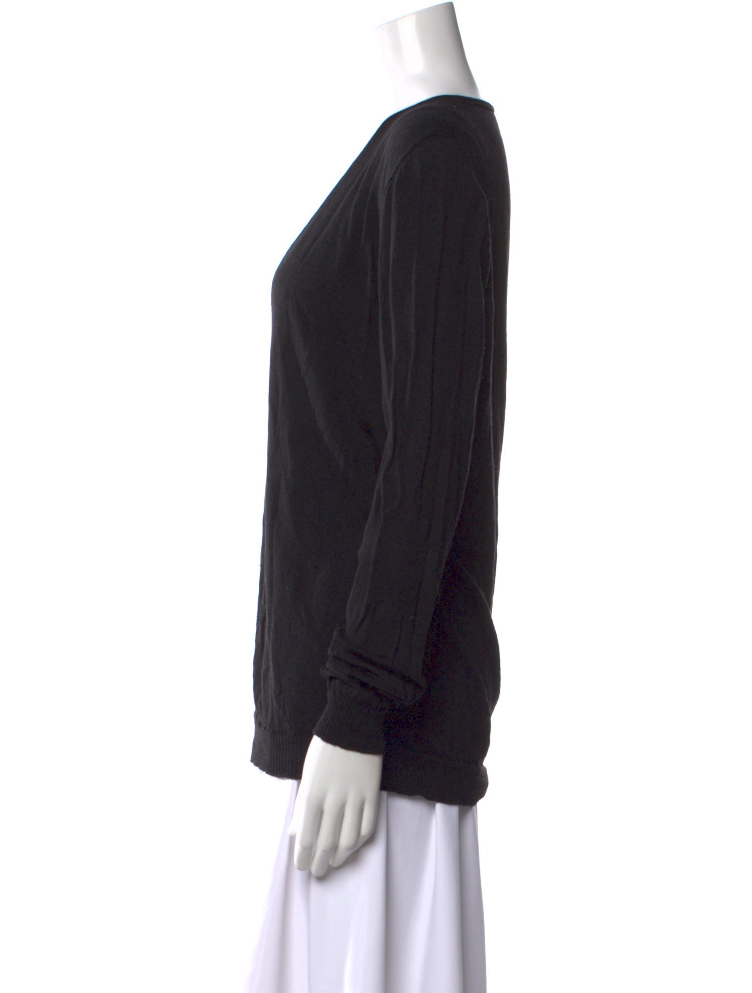 Rick Owens Virgin Wool V-Neck Top