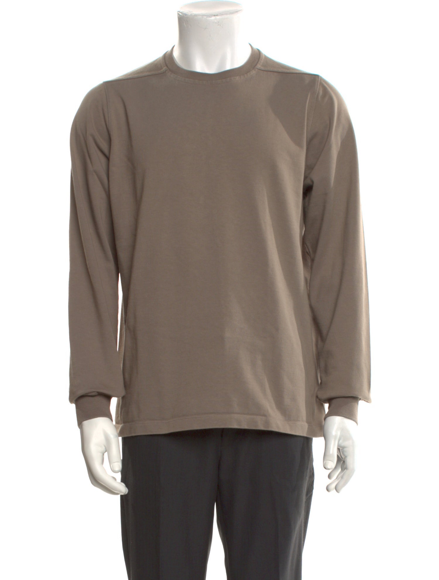 Rick Owens Crew Neck Long Sleeve Sweatshirt