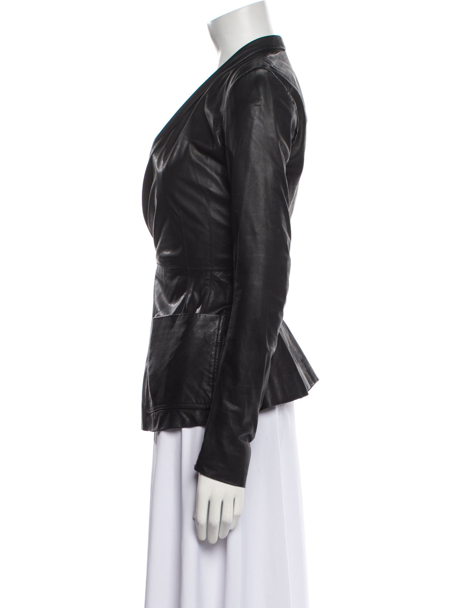 Rick Owens Calf Leather Biker Jacket