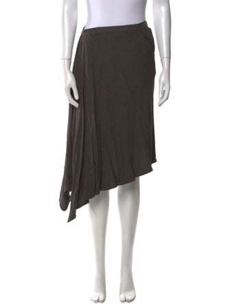Rick Owens Ruffle Embellishment Midi Length Skirt