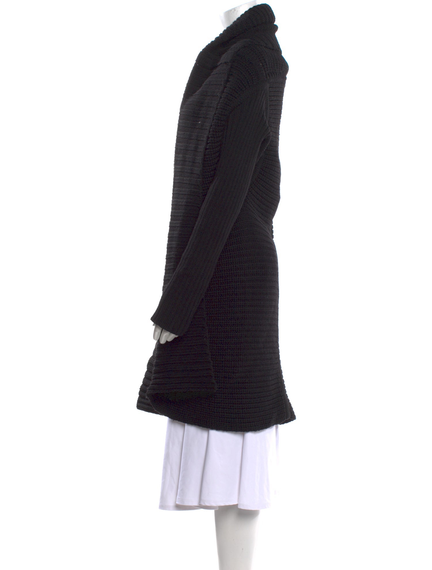 Rick Owens Merino Wool Cowl Neck Sweater