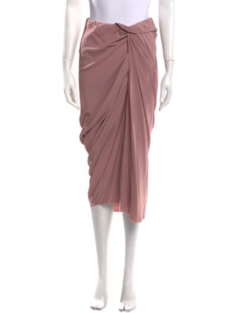 Rick Owens Raw-Edge Trim Midi Length Skirt