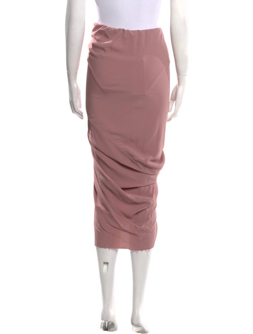 Rick Owens Raw-Edge Trim Midi Length Skirt