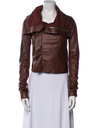 Rick Owens Leather Biker Jacket