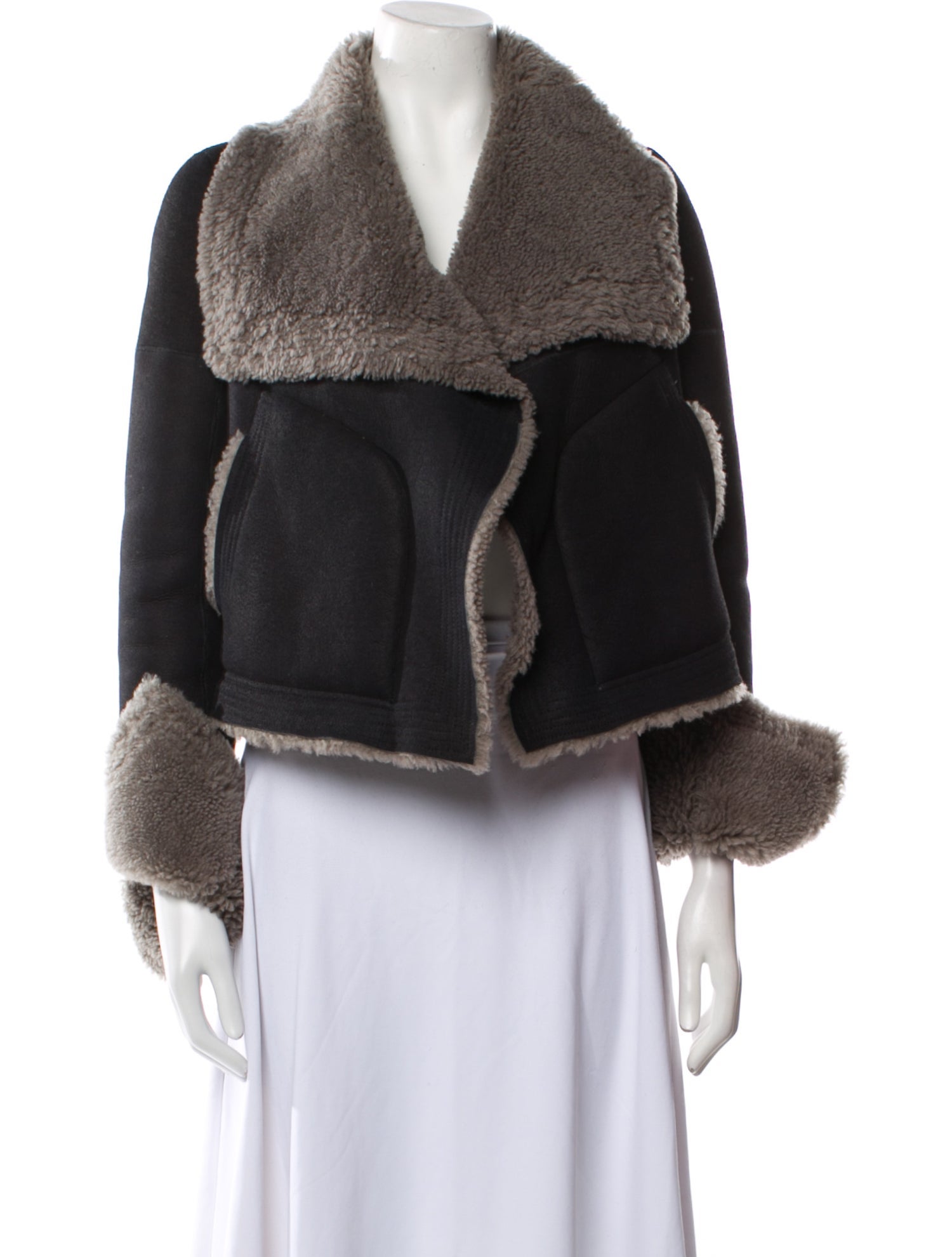 Rick Owens 2019 'Larry' Trucker Biker Fur Jacket