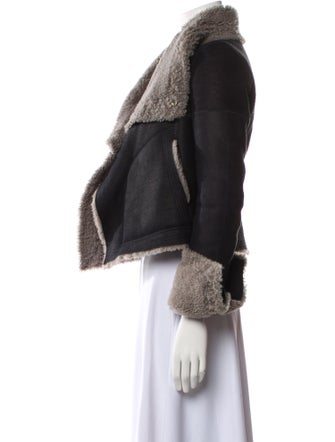 Rick Owens 2019 'Larry' Trucker Biker Fur Jacket