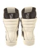 Rick Owens Leather Colorblock Pattern Wedge Sneakers