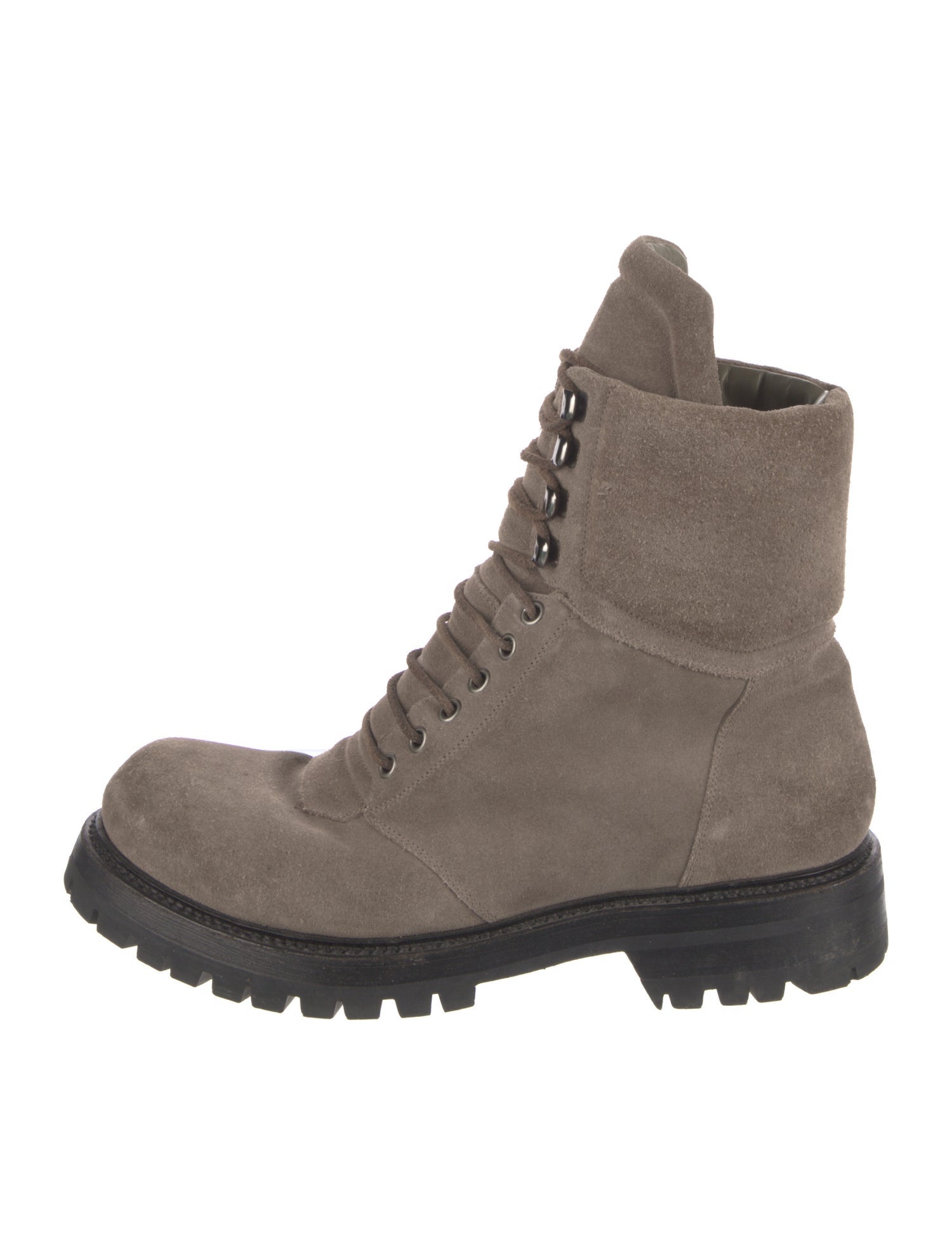 Rick Owens Suede Lace-Up Boots