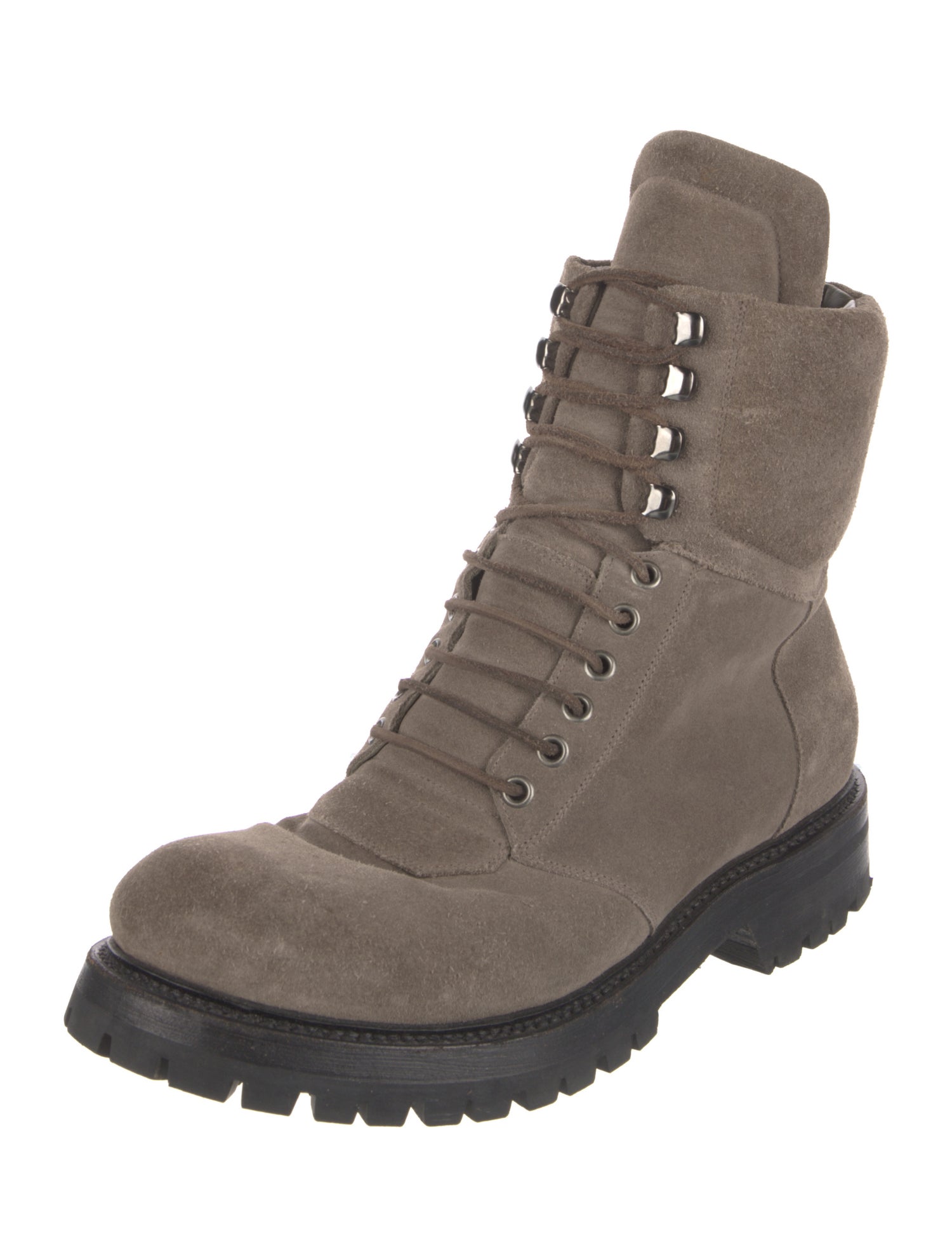 Rick Owens Suede Lace-Up Boots