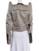 Rick Owens 2022 'Strobe' Horned Cropped Klaus Fur Jacket