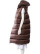 Rick Owens 2023 'Luxor' Hooded Gilet Down Coat