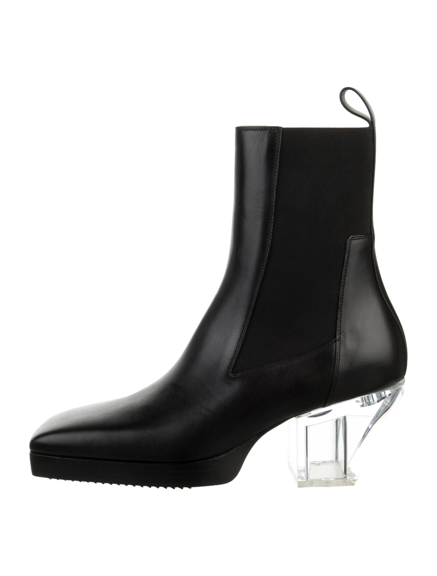 Rick Owens Leather Chelsea Boots