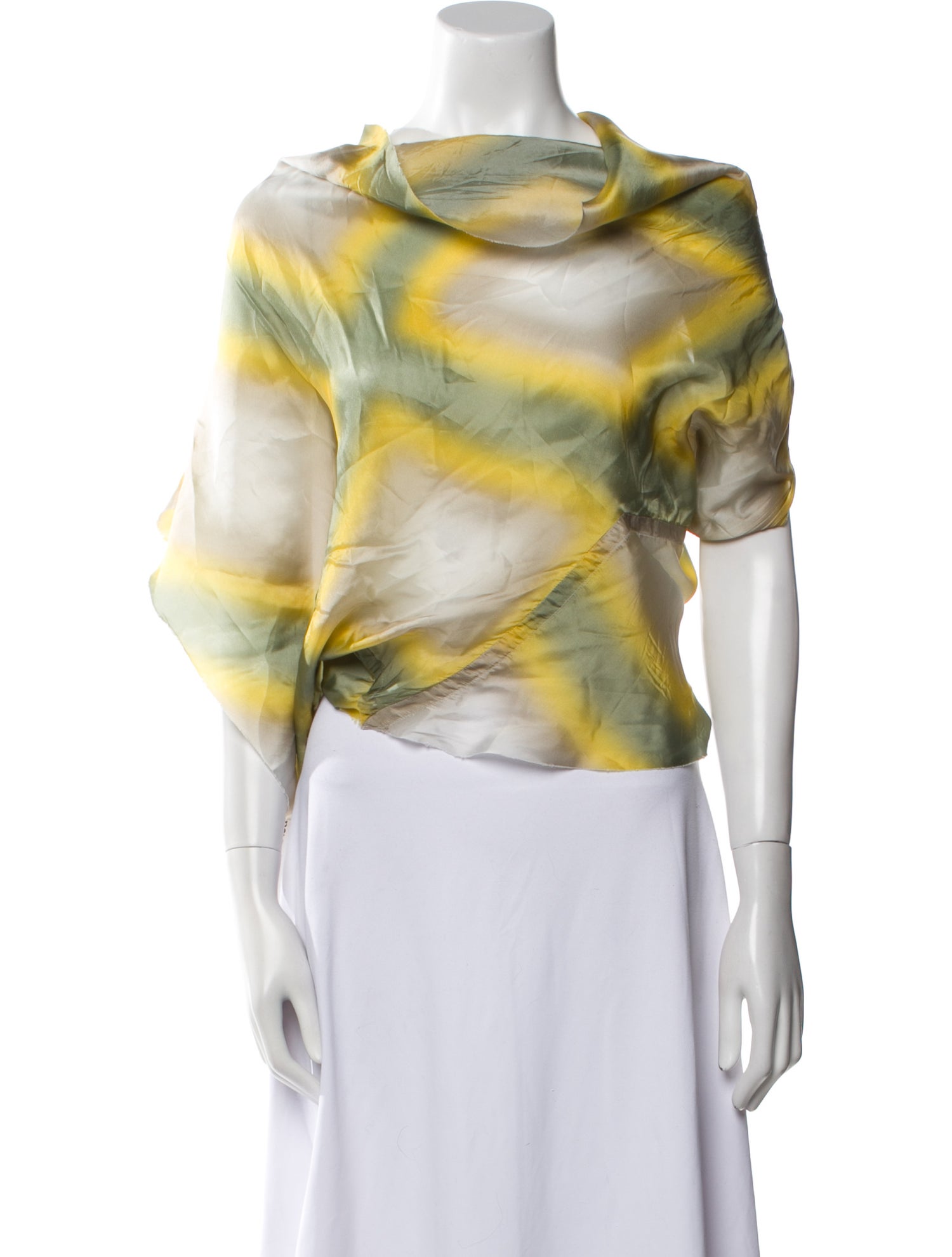 Rick Owens 2023 Tie-Dye Print Crop Top