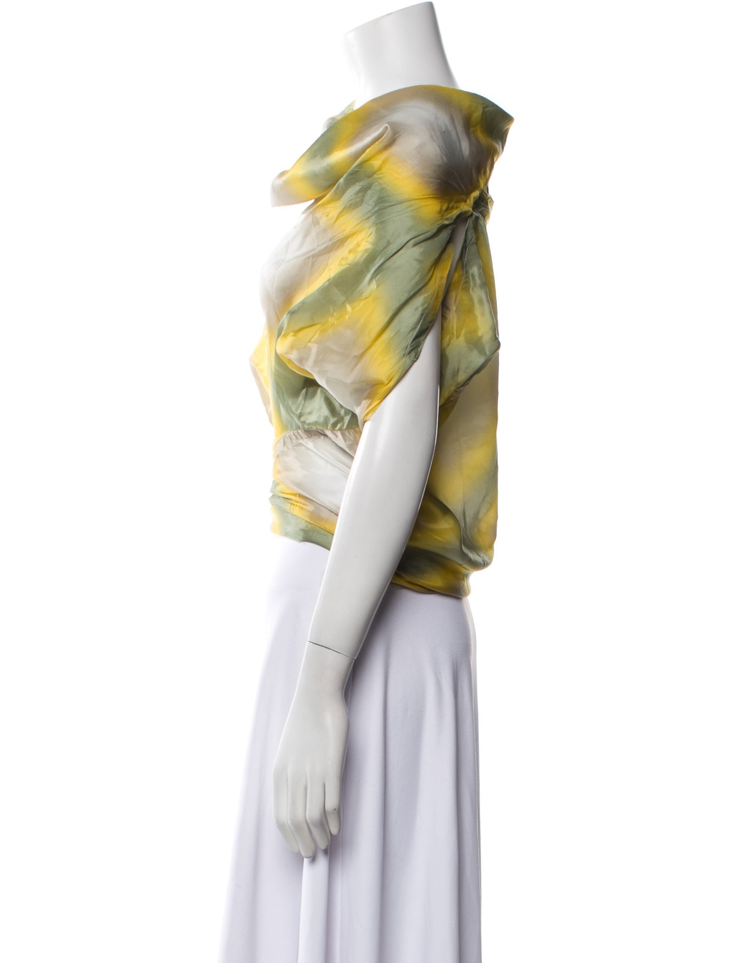 Rick Owens 2023 Tie-Dye Print Crop Top