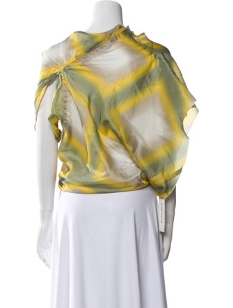 Rick Owens 2023 Tie-Dye Print Crop Top