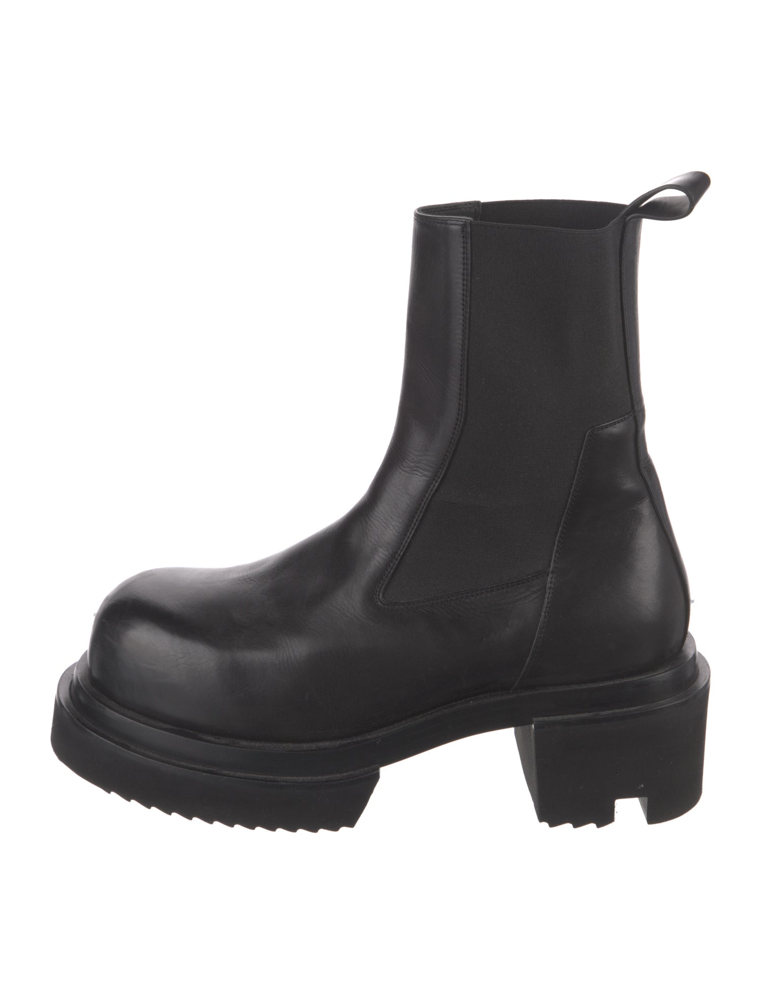 Rick Owens Leather Chelsea Boots