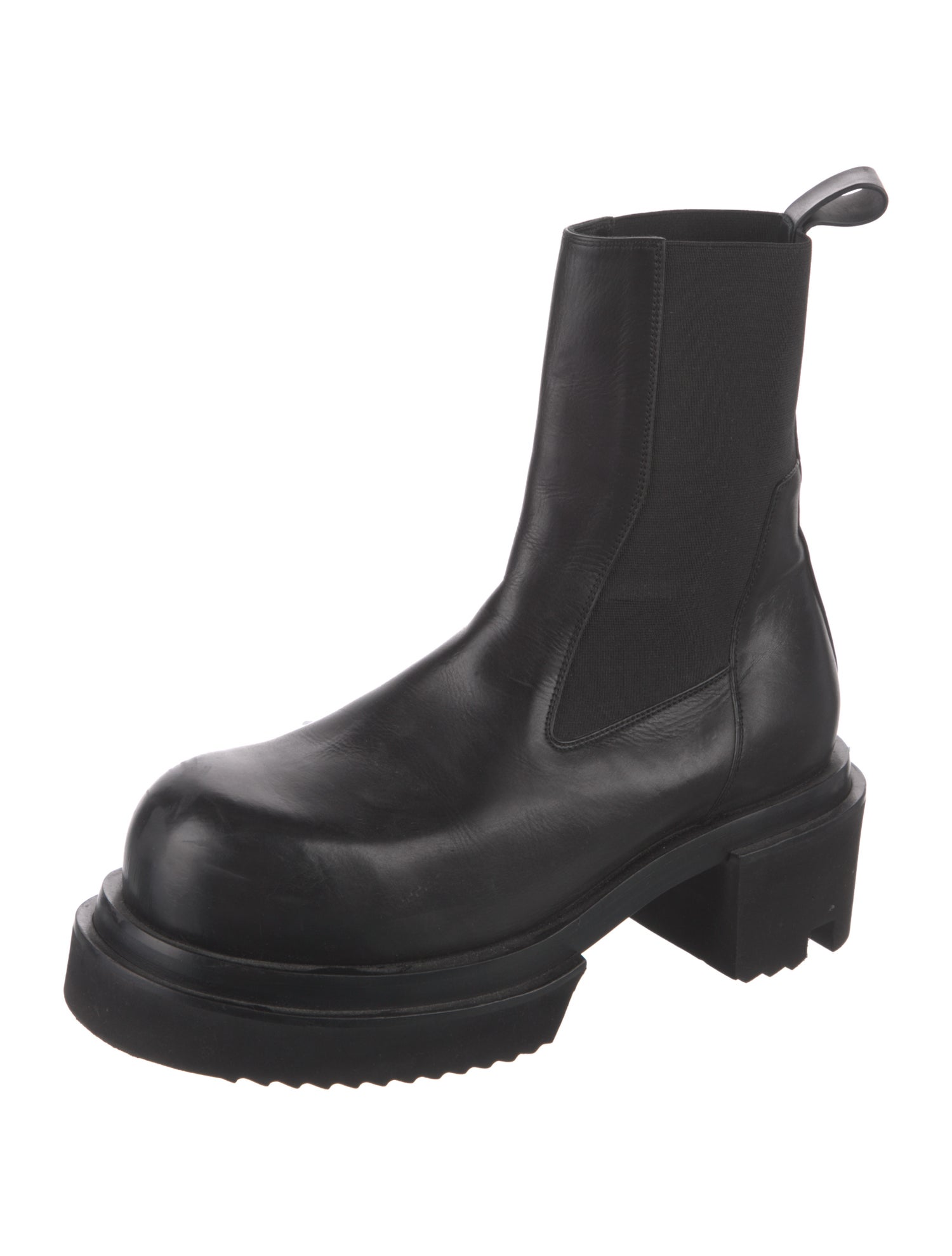 Rick Owens Leather Chelsea Boots