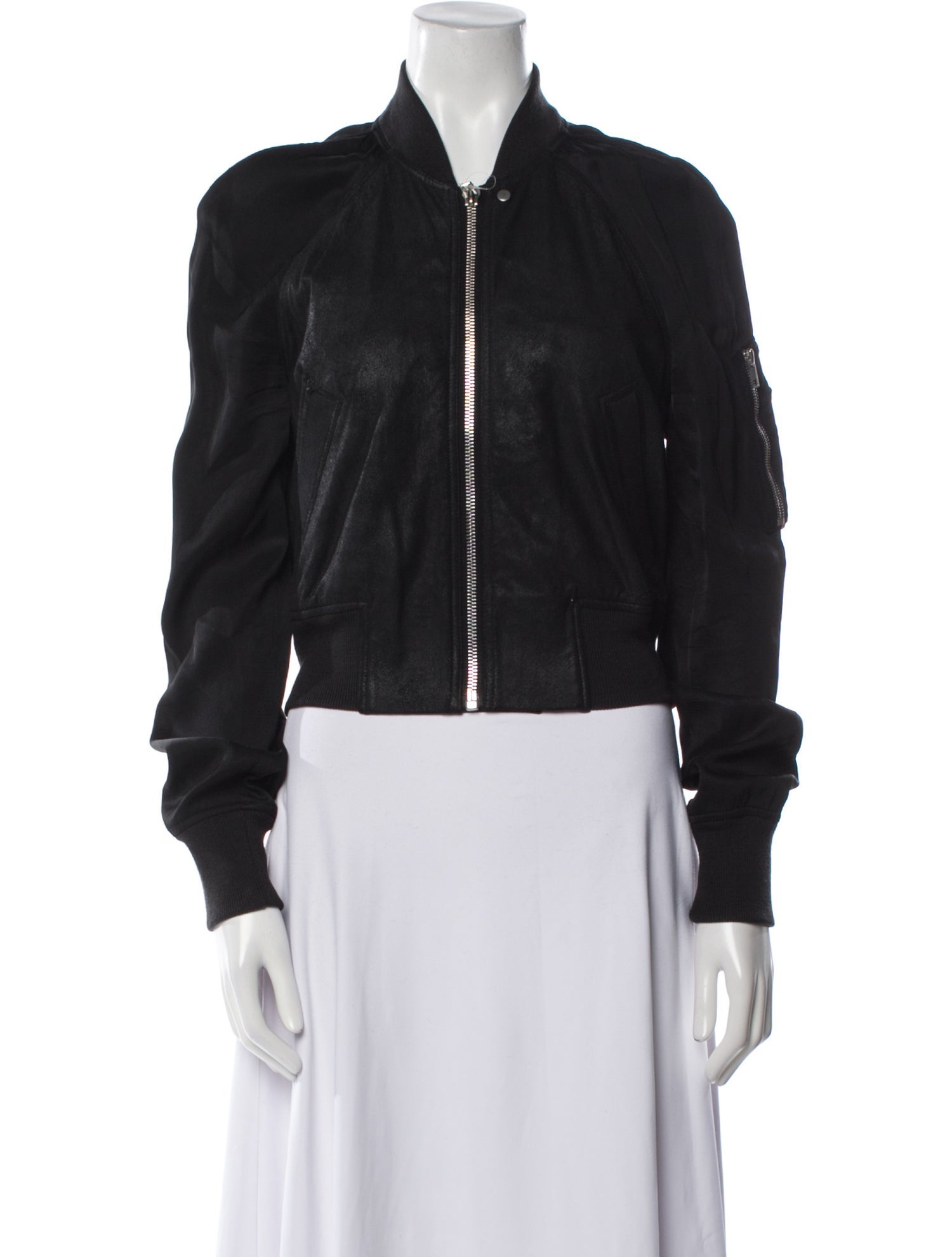 Rick Owens 2016 'Cyclops' Cropped Flight Bomber Bomber Jacket